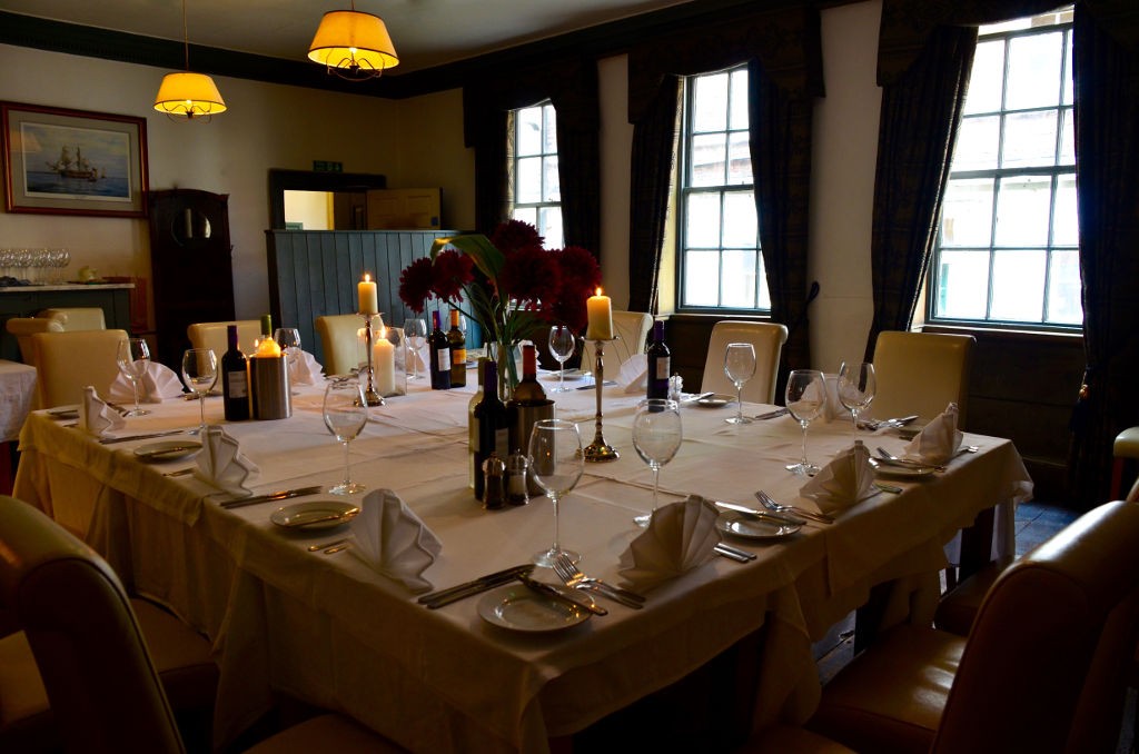 White Horse and Griffin Whitby - Private Dining Venue Table Setting